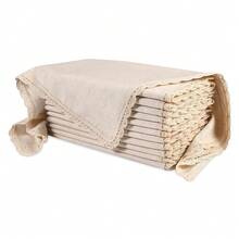 Cloth Dinner Napkins Set Of 12 Cotton Flax Fabric 20x20 Inch - Washable Fall Colors Table Linen Napkin For Christmas, Than1ks 1giving, Wedding, Cocktails Or Everyday Use - Natural,20inchx20inch(Setof12),NaturalBeige - 自然米色 - 查看 1