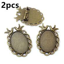 2pcs 18x25mm Inner Size Brooch Pin Cabochons Blank Base Setting Bezel Tray DIY Craft Jewelry Making Accessories Findings - Brooch Base - View 32