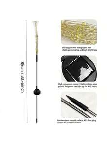 GICOOK 2/4 Pieces Of Solar Garden Lights, Solar Fireworks Lights, 60/120/240 LED Outdoor Waterproof Lawn Lights, Suitable For Garden, Wedding, Party, Courtyard, Holiday Decoration, Flashing Solar Lights In Multiple Colors Christmas Decorations, Family Christmas Decorations, Christmas Lights, Outdoor Christmas Lights, Outdoor Solar Christmas Lights