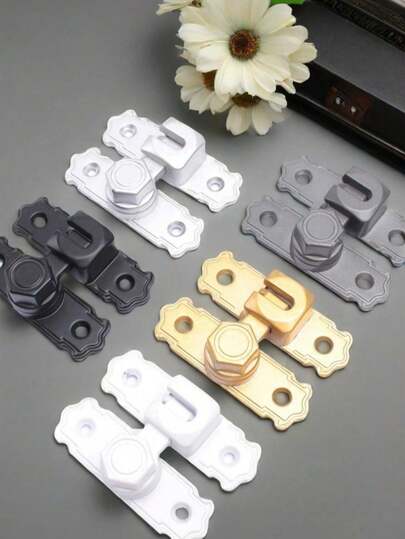 3 piezas de cerraduras y pestillos de puerta de aleación de aluminio - Reforzados y endurecidos con tornillos, resistentes al agua y a la humedad, diseño de giro y deslizamiento de 180 grados, pestillos de puerta resistentes y duraderos, fáciles de instalar, adecuados para puertas correderas, puertas para mascotas, garajes, hogares, escuelas, dormitorios, baños, ventanas, balcones, habitaciones de hotel, uso en exteriores, del hogar/mejora de la , grado comercial, adecuado para todo tipo de puertas.