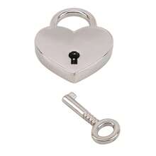 Mini Metal Heart-Shaped Padlocks With Keys, 1 Inch X 1.18 Inch, Secure Jewelry Storage Box Diary Book Locks, No Power Required - Multicolor - View 10
