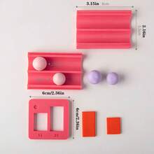 1pc/2pcs Soft Clay Round Mold, Handmade Clay Round Ball Beads Positioning Piercing Tool With Capacity Measure, Craft Tools For Beginner Soft Clay Jewelry Making - Hot Pink - View 20
