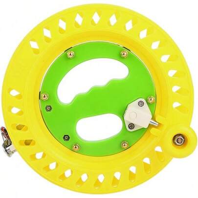 Tbest Carrete para Papalote,Line Winder Winding Reel Grip Wheel,22Cm Profesional Outdoor Plastic Kite De Pesca Al Aire Línea Spool Reel Wheel Holder Winding Flying Accesorio(Amarillo) N3NX