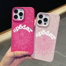 This Is A Single-Pack Of Spider Web Pattern Phone Cases, Featuring A Simple And Stylish Design. It Is Compatible With IPhone 11/12/13/14/15/17/Air/Pro/Plus/Pro Max And Is Suitable As A Gift For Friends Or For Special Occasions Such As Valentine's Day. - 玫紅色 - 查看 6