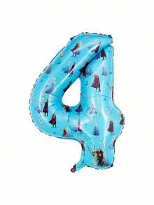 123Pcs Frozen Theme Birthday Decoration Set Background Cloth Latex Ball Home Decor Balloon Set - Multicolor - View 6