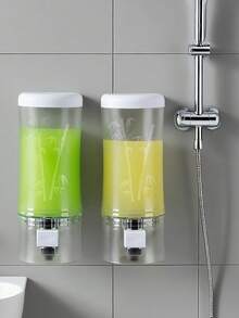 No Drill Wall-Mounted Soap Dispenser, Seamless Adhesive, Hotel/Kitchen, Large Capacity Handwash Liquid Holder - Multicolor - View 4