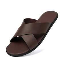 2-5 Summer New Casual Non-Slip Strap Soft Bottom Slippers, Fashion Beach Sandals For Men - Brown - View 2