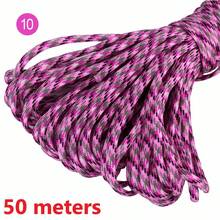 10/100m/Pack Neon Camouflage Multi-Color 7-Strand Core Paracord For Tent, Camping, Emergency, Outdoor Use. Versatile Utility Rope For Leash, Lanyard, Bracelet, Clothes Line - 50 Meters - View 51
