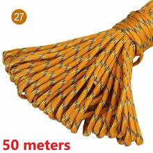10/100m/Pack Neon Camouflage Multi-Color 7-Strand Core Paracord For Tent, Camping, Emergency, Outdoor Use. Versatile Utility Rope For Leash, Lanyard, Bracelet, Clothes Line - 50 Meters - View 28