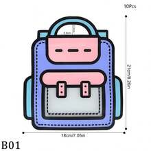 10个装创意礼品包装袋 糖果自封袋 生日派对礼物塑料拉链袋 - 彩色 - 查看 13