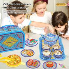 Little Girl Tea Party Set, 36 Princess Tea Time Toys, Including Tea Set, Dessert Suitcase, Children's Kitchen Pretend Toy Set, Boys And Girls' Birthday Holiday Gift Tea Set, 3-8 Years Old - Multicolor - View 3