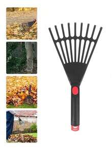 园艺除草工具，塑料除草耙，适用于清理花园、草坪、露台和庭院中的落叶、苔藓 - 彩色 - 查看 5