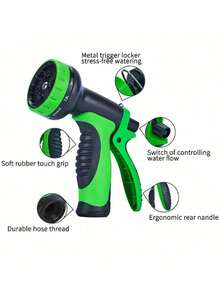 Manguera de jardín expandible con boquilla de rociado de 10 funciones, manguera flexible, 3/4" EE. UU., para riego y limpieza del jardín - negro azul - Ver 8