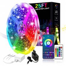100FT LED Strip Light, Music Sync Tape Lighting, RGB Color Changing  Lighting With Remote, Smart APP Control, LED Lights For Bedroom,TV, Room DIY (APP+Remote) - 美規A型插(110-127V) - 查看 11