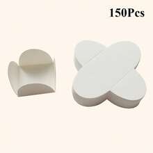 50pcs Chocolate Packaging Trays, White & Black Paper Spacer Boxes, Folding Flower-Shaped Wrapper Candy & Dessert Base For Wedding, Birthday, Party Supplies - Multicolor - View 18