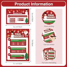 Biswiter Christmas Friendly Feud Quiz Funny Christmas Family Feud Game For Adults Feu D Trivia Quiz Holiday Games For Groups Christma S Party Games Winter Party Supplies Family Activity - 如圖 - 查看 4