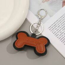 Söt nyckelring i läder med hundben, tecknad väska-berlock - Multifärgad - Visa 3