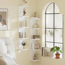 5 Tier White Lack Wall Shelf - Multi-Functional Display Organizer For Anime Figures  Pop Plants Makeup And Books 7.1" X 5.5" X 30.7" Space-Saving Floating Shelf For Home And Office - 2 - 查看 5