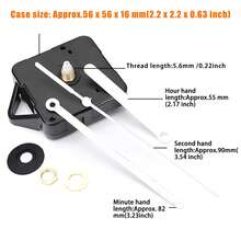 5 Sätze Quarz-Uhrwerk DIY-Kit, 5 Paar Zeiger, 13 mm Wellenlänge, für Wanduhr-Reparatur, Ersatz und DIY, geeignet für Wanddekoration und Geschenke