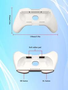 2 tay cầm điều khiển Switch Joy-Con, chống trượt, chống mồ hôi, chống rơi, chống trầy xước, nâng cao trải nghiệm chơi game, tương thích với Switch OLED và bộ điều khiển Switch - Đen+Trắng - Xem 4