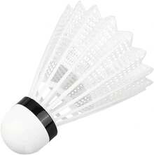 VGEBY Bádminton Blanco, Volantes de Entrenamiento duraderos de PVC de 6 Piezas para Practicar la Competencia Bádminton, Suministros De Tenis Equipos De Y Tenis