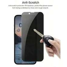 Bộ 4 miếng dán bảo vệ màn hình, tương thích với iPhone 6/7/8/11/12/13/14/15/Pro Max, XS, XR, Xs Max - Kính cường lực bóng, chống nhìn trộm và chống vỡ, tăng cường bảo vệ màn hình. - màu đen - Xem 5