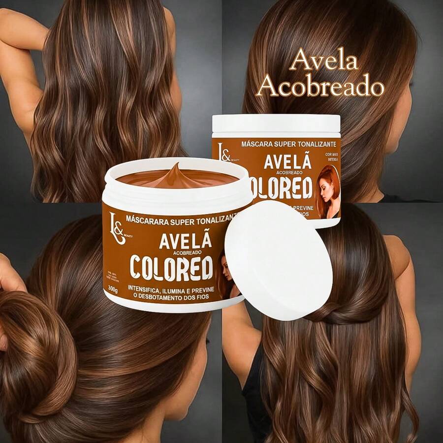 L&Beauty Hazelnut Chocolate Super Toning Mask 300g For Colored Hair - hạt phỉ - Xem 1