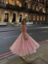 Elegante, formelle und romantische Prinzessin-Stil Taillengeschnürte ausgestellte Partykleider für Frauen, Abendkleid für Weihnachten, Silvester und Feiertage