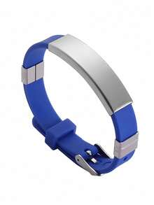 Personalized Customizable Silicone Bracelet With Name & Number – A Practical Item For Teens And The Elderly, Featuring Water Resistance And Stylish Design