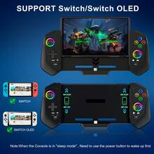 BEBONCOOL JC302 Controller For Switch/OLED, One-Piece Joypad Controller, Hall Effect Switch Handheld Grip, Ergonomic Switch Pro Controllers With LED Light, TURBO, Vibration - JC300 - 查看 3