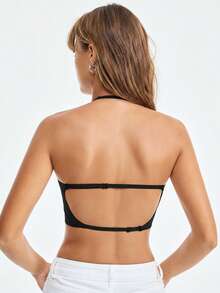 Loungeista 女士无缝露背无肩带文胸 - 轻盈透气薄杯，可调节和可变换肩带，轻度支撑（适合 A/B 杯） - 婚礼、礼服、吊带内衣、夏装、新娘内衣