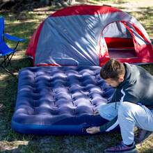One Set Of Portable Extra-Thick Inflatable Air Mattress - Waterproof Camping Mattress With Manual Air Pump, Foldable And Expandable, Made Of Thickened PVC Material That Is Waterproof, Moisture-Proof, And Wear-Resistant. Skin-Friendly, Soft, Comfortable, And With Strong Load-Bearing Capacity. - Multicolor - View 2