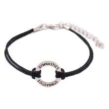 Gymnastics Bracelet - Gymnastics Bracelet - Gymnastics Jewelry - Gymnast - Initial - View 1