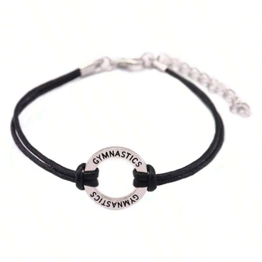 Gymnastics Bracelet - Gymnastics Bracelet - Gymnastics Jewelry - Gymnast - Initial - View 1