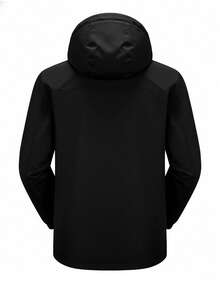 CAMEL CROWN Men's Waterproof Lightweight Jacket Windbreaker Hooded Rain Coat For Outdoor Hiking - Black - View 7