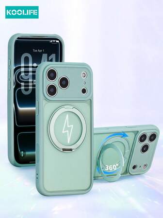 1 pieza Funda adecuada para el nuevo Apple 17, con soporte giratorio de 360°, cubierta protectora de teléfono minimalista premium mate, con carga magnética, PC+TPU, compatible con Iphone 17 ProMax/ 17/ 17 Pro/14/14 Pro/14 ProMax/13/13 Pro/13 ProMax/15/15 Pro/15 ProMax/16/16 Pro/16 ProMax