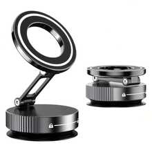 2025 New Upgrade Magnetic & Vacuum Suction Car Phone Holder - 360° Rotation, Anti-Shake, Foldable Design, Universal Compatible With IPhone Android All Phones (Dashboard/Window/Glass, Adjustable Vacuum Magnetic Phone Holder, Cellphone Holder For Cars - MultiWarna - View 4