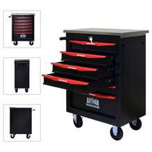 Double Door Clapboardl Multifunctional Tool Trolley - Black & Red (BLAK&RED) - Multicolor 4 - View 5