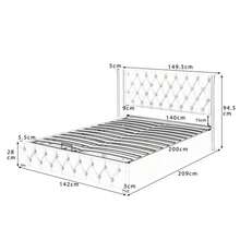 Bed Frames - Beige + Velvet - View 2