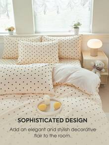 2/3 Pcs Black Polka Dot Printed Duvet Cover Bedding Set, Button Closure Duvet Cover - 1 Duvet Cover And 1/2 Pillowcases, Breathable And Lightweight, Great Gift For Loved Ones (Comforter Not Included), Suitable For Twin, Full, Queen, King Size Beds - Multicolor - View 7