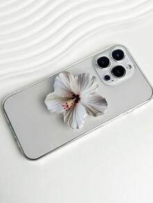 1pc INS Pink Flower Orchid Lily Acrylic Resin Phone Holder, Foldable Portable Air Cushion Phone Stand Compatible With IPhone, Android Phone, Gift For Birthday, Family, Friends Push-Pull Phone Grip Phone Accessories - Multicolor - View 19