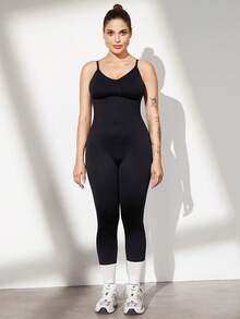 Plus Size Woman Activewear Yoga Clothes Seamless Gym Sports High Support Moisture Wicking Workouts Breathable Outdoor Jumpsuit Rompers Bodysuit Sportwear