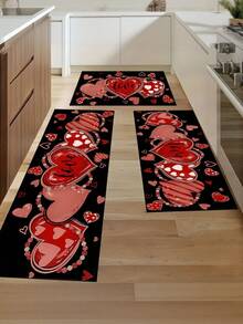 1 pezzo Tappeto da cucina natalizio rosso festivo, tappeto da cucina per le vacanze natalizie, tappeto per corridoio con motivo scozzese natalizio, decorazione natalizia, zerbino lavabile per feste natalizie, con retro antiscivolo, in peluche corto, tessitura annodato, in poliestere, per feste natalizie, tappeto/tappetino decorativo natalizio per interni - Tappeto Buon Natale, adatto per soggiorno, sala da pranzo, cucina, zona lavello, ingresso interno