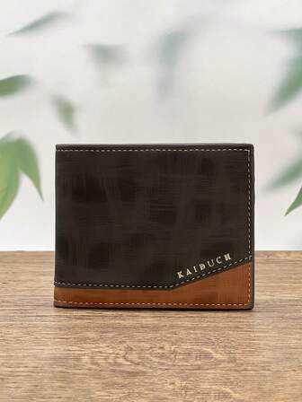 HOVI'S 1pc KAIDUCH Men's Super Thin Wallet - 1.5cm Ultra-Thin PU Leather, With Card Slots And Coin Pouch - 11.5x9.5cm, Compact And Portable For Daily Use - RFID Blocking Anti-Theft Wallet, New Year/Valentine's Day Gift