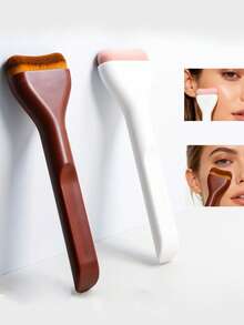 1pc Makeup Foundation Brush, Bestselling Wider Paddle Shape, Seamless Coverage, Soft Bristles, Beauty Tool - Multicolor - View 2