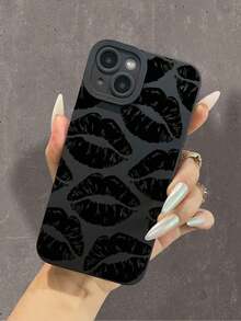 Kiss Printed Phone Case Compatible With Apple  15/15ProFOR-YOUR-BELOVED-PHONEChristmas GiftsSuitable For IPhone 17 Air - màu đen - Xem 7