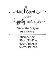 个性化婚礼贴纸 - 可定制新郎新娘姓名和日期，适用于镜子、窗户、木板等处的婚礼装饰 - 无需电源，耐用乙烯基材质，婚礼装饰品，镜面装饰，持久耐用，装饰贴纸，新郎新娘 - 彩色 - 查看 3