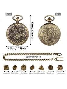 7in1 Metal Roulette Spinner Polyhedral Dungeons Dragon Dice Set, Spinning Wizard's Hands Dices Roller With Golden Stamped Gift Box,D&D Role Playing Gaming Dice,Christmas Birthday Gifts - Multicolor - View 12