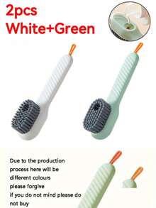 Multi-Functional Shoe Brush With Integrated Soap Dispenser - Ergonomic Handle, Durable Plastic, Soft Bristles, No Electricity Required - Multi-Functional Liquid Dispenser Shoe Brush, Athletic Shoe Cleaner, Household Shoe Washing Brush - Multicolor - View 11