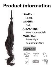 Dos piezas de cabello sintético trenzado, de aproximadamente 18 pulgadas de largo, adecuadas para uso diario. - Multicolor - Ver 6